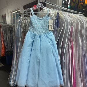 Christina Wu Light Blue Formal Kids Dress